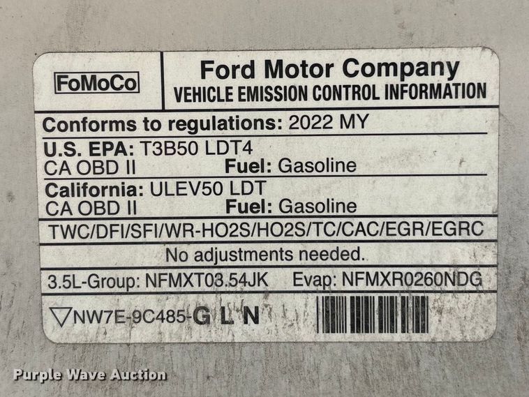 image for item FH7079 2022 Ford F150 Crew Cab pickup truck