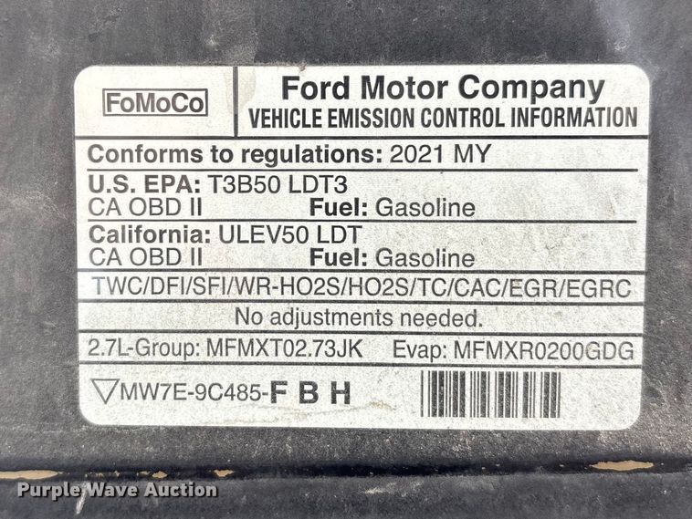 image for item FH7094 2021 Ford F150 Crew Cab pickup truck