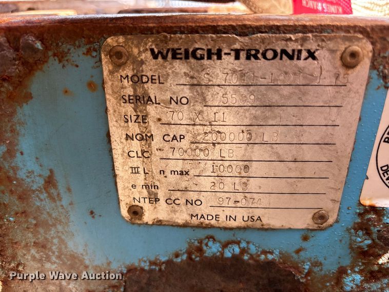 image for item FH7129 Weight-Tronix BMS 7011-100TJ75 truck scale