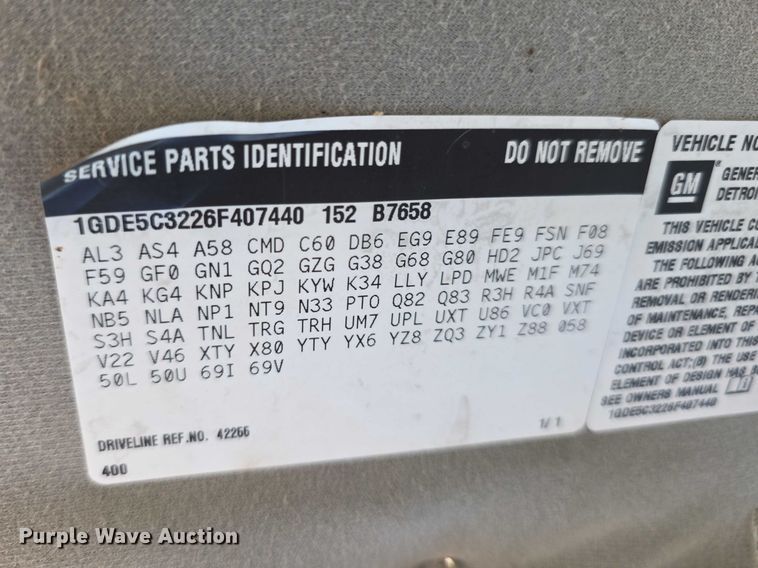 image for item FI0970 2006 GMC C5500 dump truck
