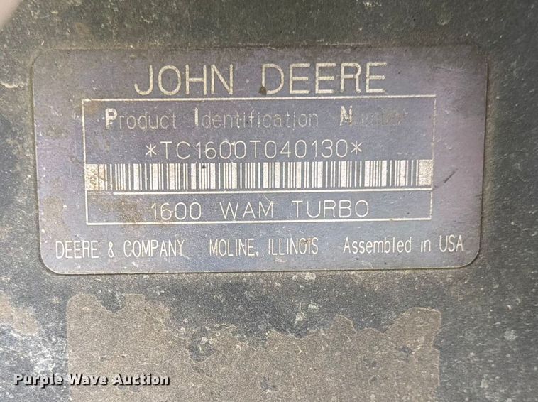 image for item FK0149 2004 John Deere Turbo 1609 ZTR lawn mower