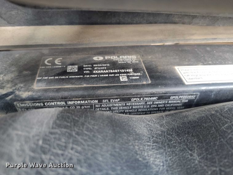 image for item IH9495 2016 Polaris Ranger 800 utility vehicle