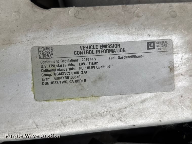 image for item MX9217 2016 Chevrolet Impala  