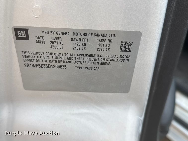 image for item MX9218 2013 Chevrolet Impala 