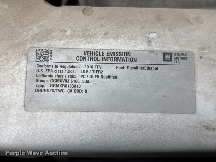 image for item MX9220 2016 Chevrolet Impala  