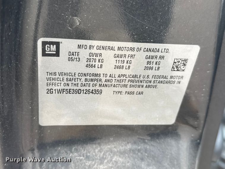 image for item MX9221 2013 Chevrolet Impala 