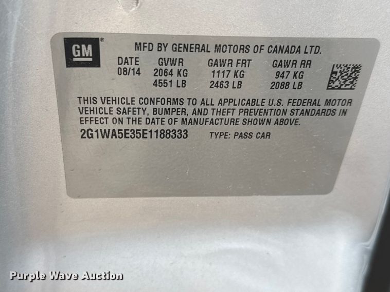 image for item MX9222 2014 Chevrolet Impala  