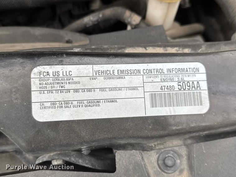 image for item MX9223 2016 Dodge Grand Caravan van