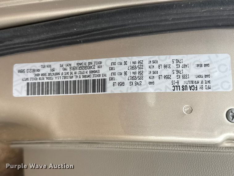image for item MX9223 2016 Dodge Grand Caravan van