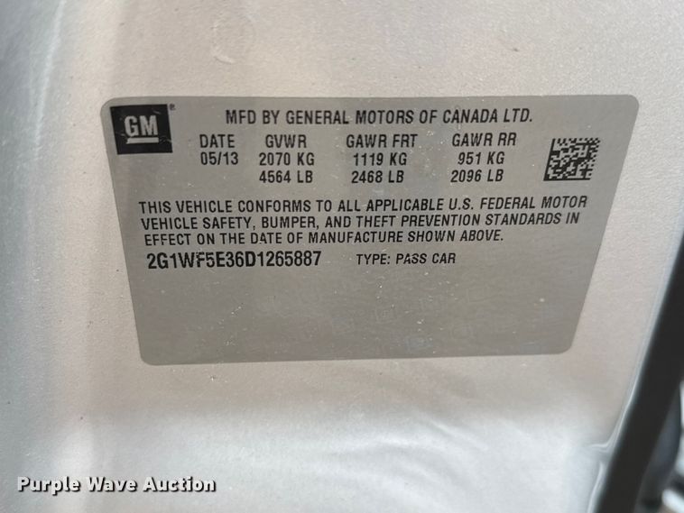 image for item MX9224 2013 Chevrolet Impala 