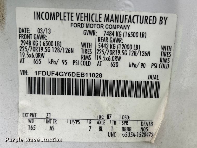image for item YA2691 2013 Ford F450 Super Duty bucket truck