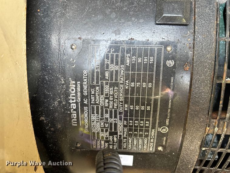 image for item YA3055 2005 Kohler 60RE0ZJB generator