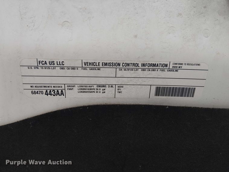 image for item YA3301 2020 RAM 1500 pickup truck