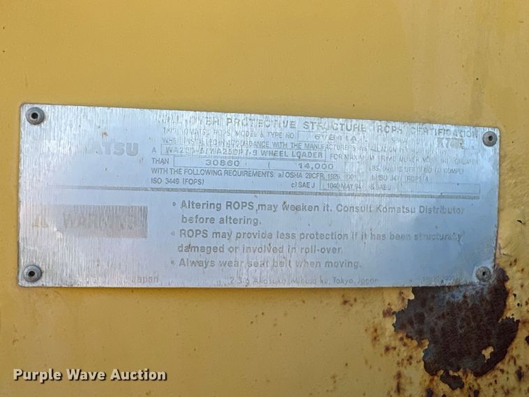 image for item DO5219 2007 Komatsu WA250-5L wheel loader