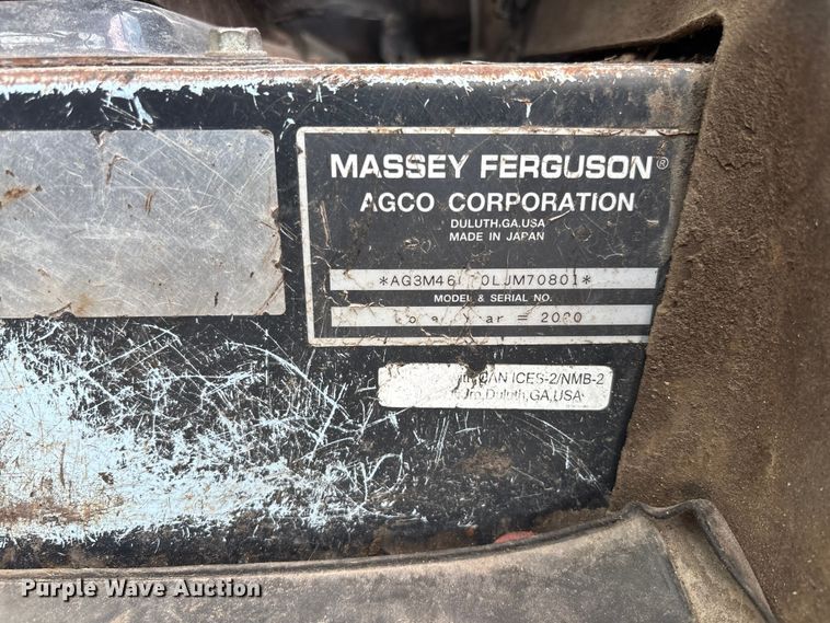 image for item DU0494 2020 Massey Ferguson 4607M tractor