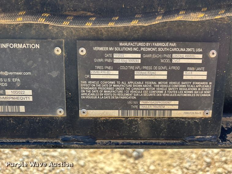 image for item DV4304 2023 Vermeer CV573GT vacuum excavator