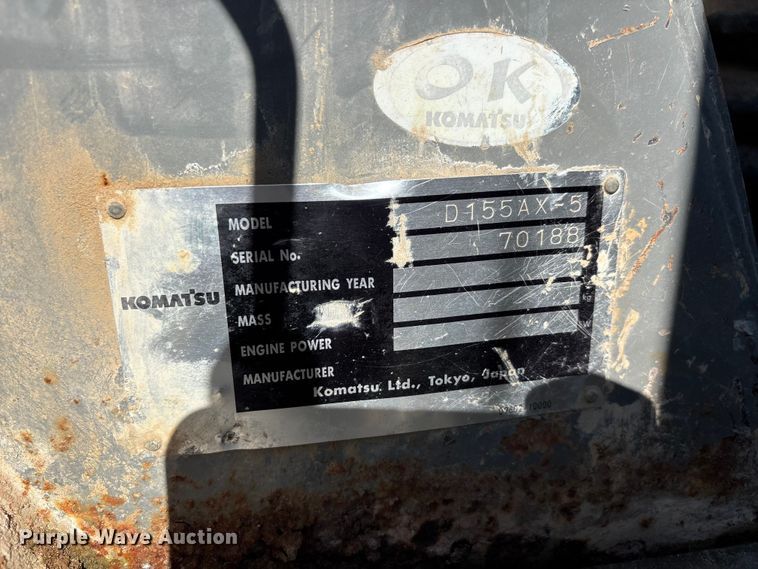 image for item DV4312 2000 Komatsu D155AX-5 dozer