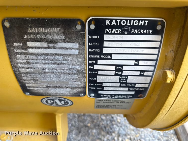 image for item DZ4437 Katolight N100FCG4 generator