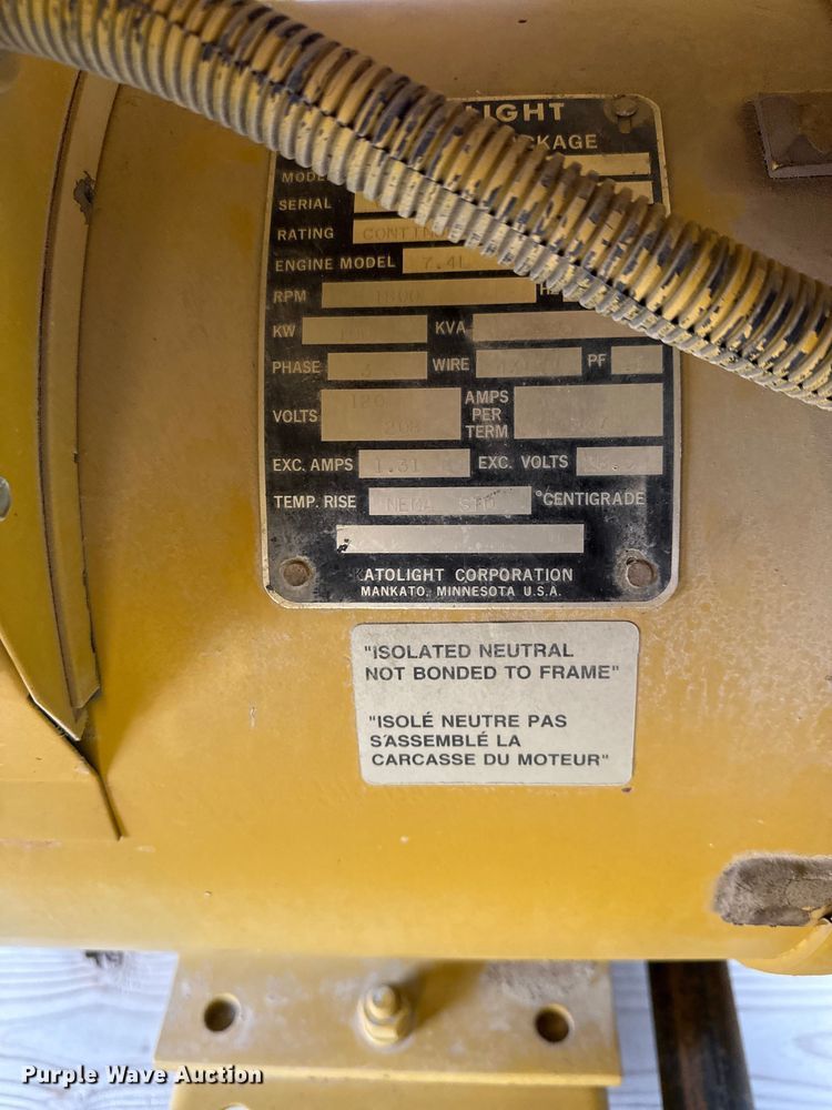 image for item DZ4438 Katolight 100FPG4 generator