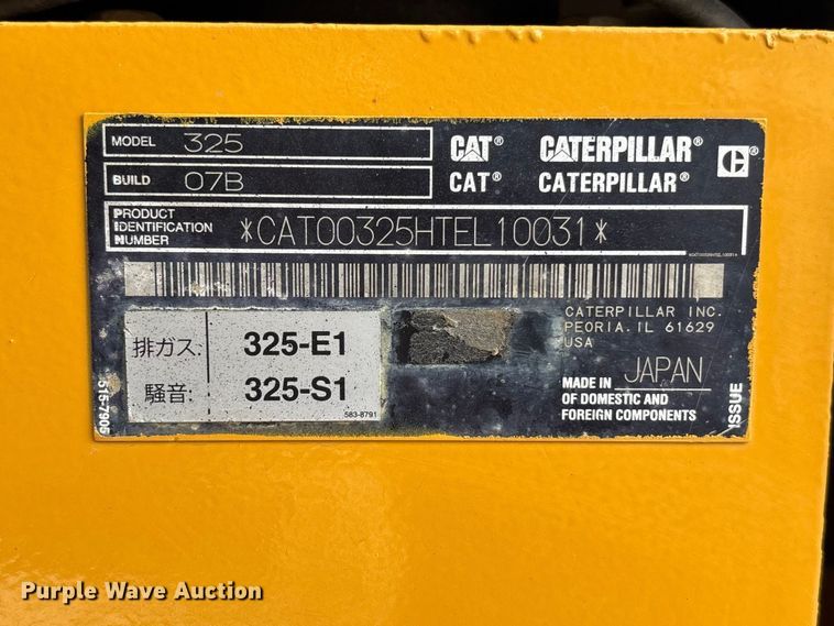 image for item EA4803 2021 Caterpillar 325 excavator
