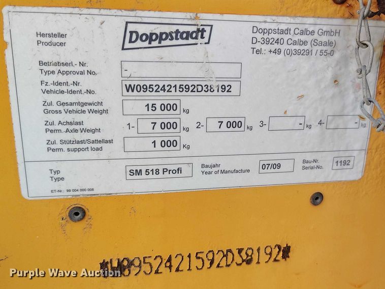 image for item ED0092 2009 Doppstadt SM 518 Profi trommel screen
