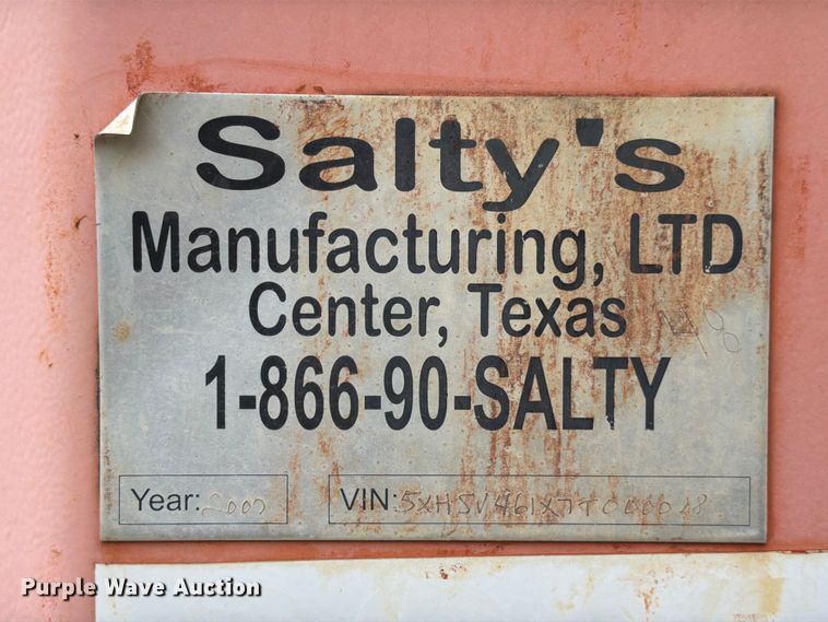 image for item ED5271 2007 Salty's Manufacturing frac tank trailer