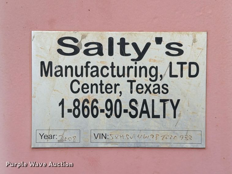 image for item ED5272 2008 Salty's Manufacturing frac tank trailer