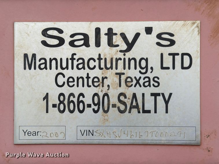 image for item ED5273 2007 Salty's Manufacturing frac tank trailer