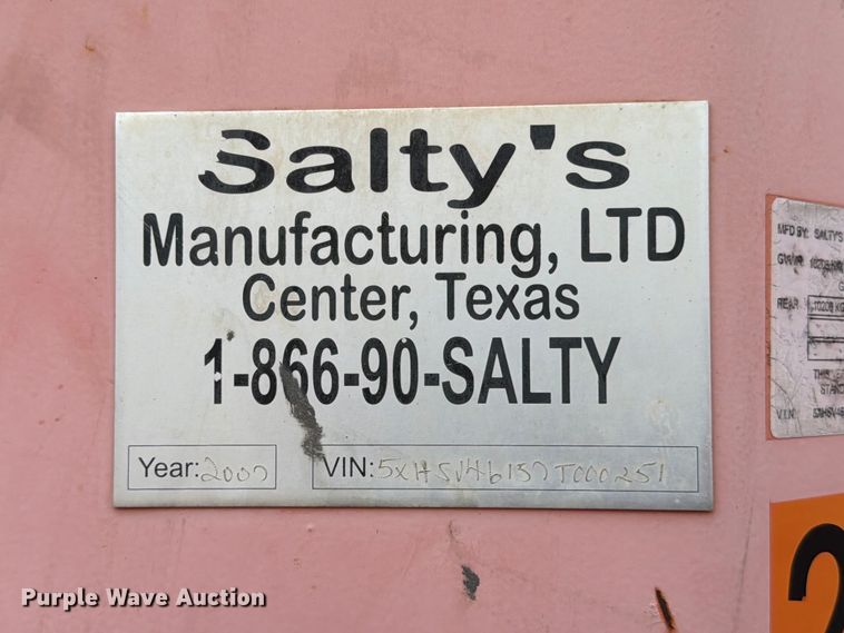 image for item ED5277 2007 Salty's Manufacturing frac tank trailer