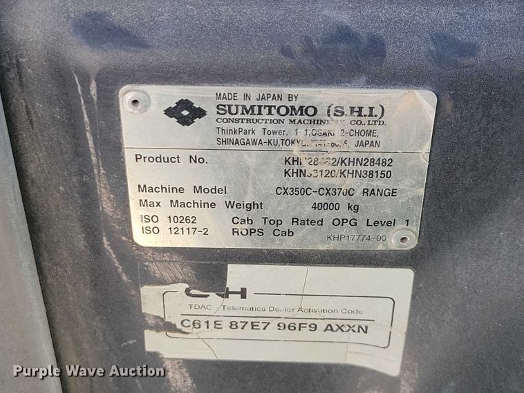 image for item EE0984 2021 Case CX350C excavator