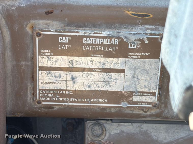 image for item EF2466 1993 Caterpillar 936F wheel loader