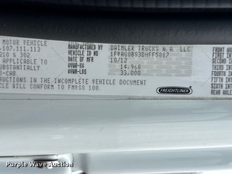 image for item EG8999 2013 Freightliner 108SD Crew Cab crane truck