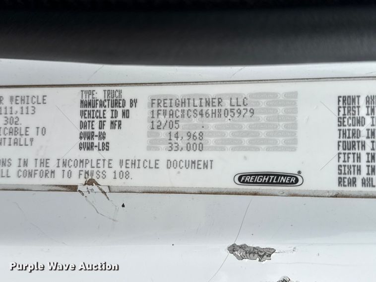 image for item EG9050 2006 Freightliner Business Class M2 Crew Cab crane truck