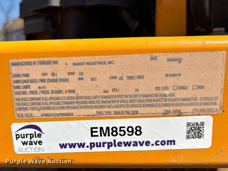 image for item EM8598 2023 Bandit 65XP wood chipper