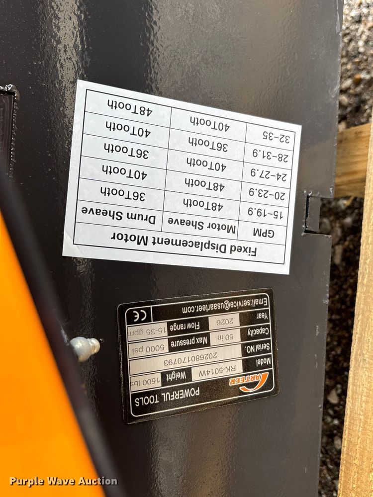 image for item EO4218 Arteer RK-5014W skid steer mulcher