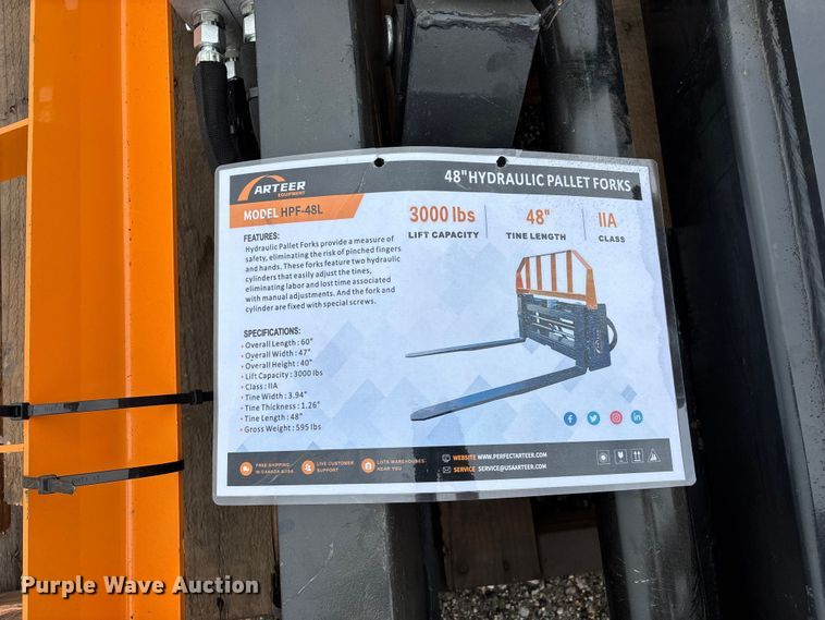 image for item EO4219 Arteer HPF-48L skid steer forks