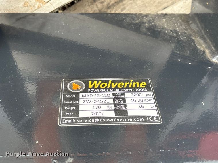 image for item EO4220 Wolverine MAD-12-12D compact utility loader auger