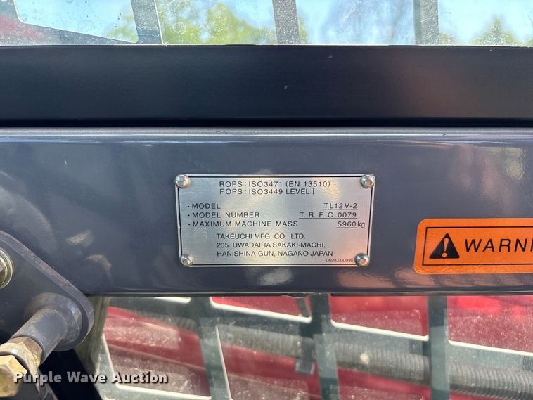 image for item EO4241 2019 Takeuchi TL12V2 tracked skid steer loader
