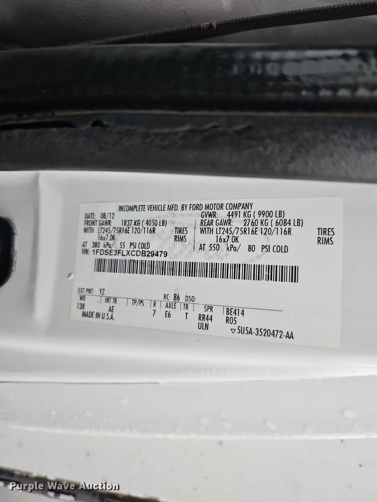 image for item EO7319 2012 Ford E350 utility van