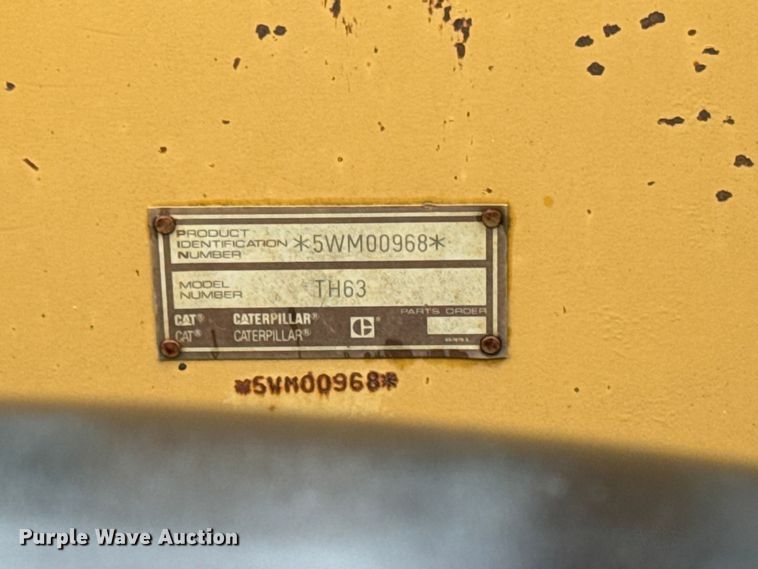 image for item ER0493 1996 Caterpillar TH63 telehandler