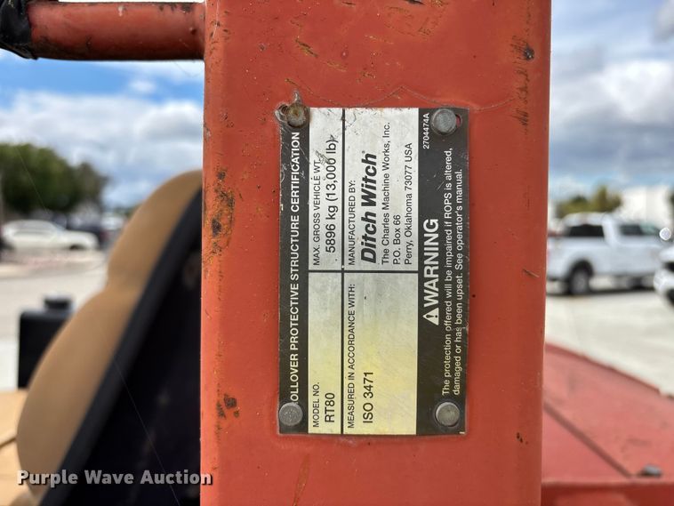 image for item ER7569 2014 Ditch Witch RT80Q trencher