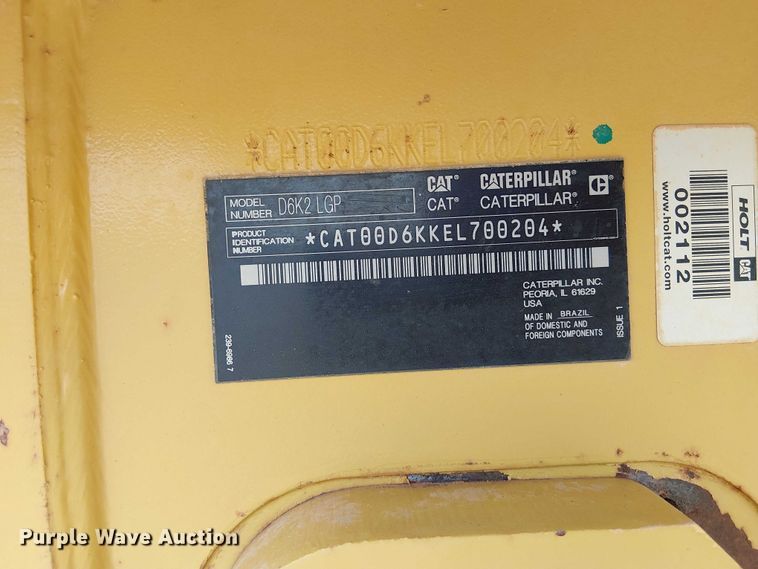 image for item ET2019 2017 Caterpillar D6K2 LGP dozer