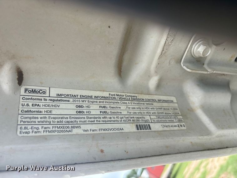 image for item EU5526 2015 Ford F550 Super Duty XL utility / service truck