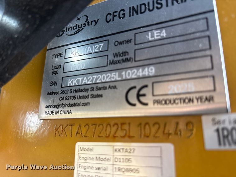 image for item EU5537 2026 CFG industrial KKT(A)27 compact utility loader