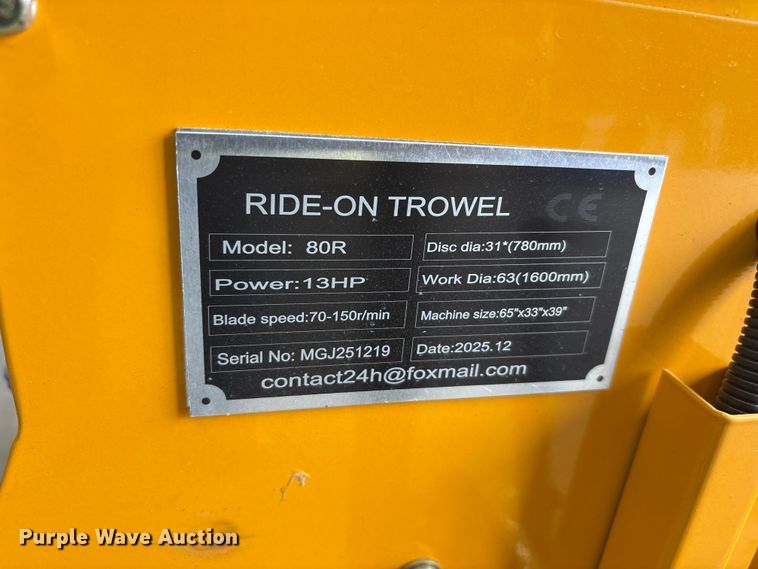 image for item EU5540 2025 CE 80R power trowel