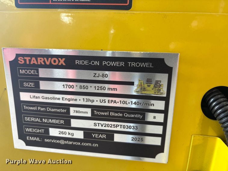 image for item EU5541 2025 Starvox ZJ-80 power trowel
