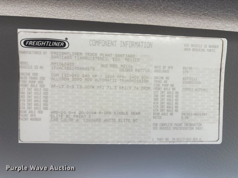image for item EV2930 2009 Freightliner M2 Business Class bucket truck