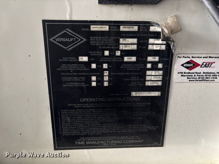 image for item EV2931 2015 Mercedes-benz Sprinter 3500  bucket van