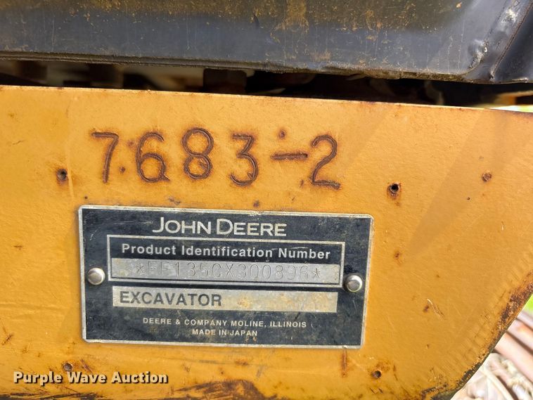 image for item EV2934 2006 John Deere 135C RTS excavator