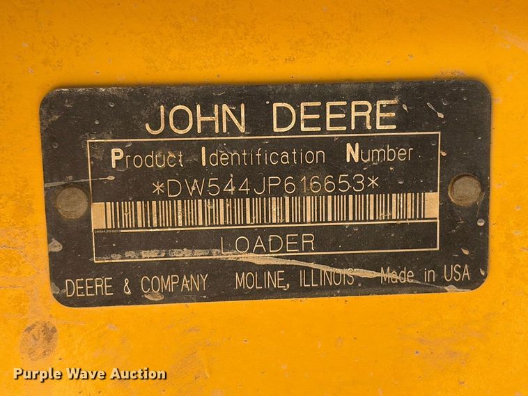 image for item EV2938 2008 John Deere 544J wheel loader